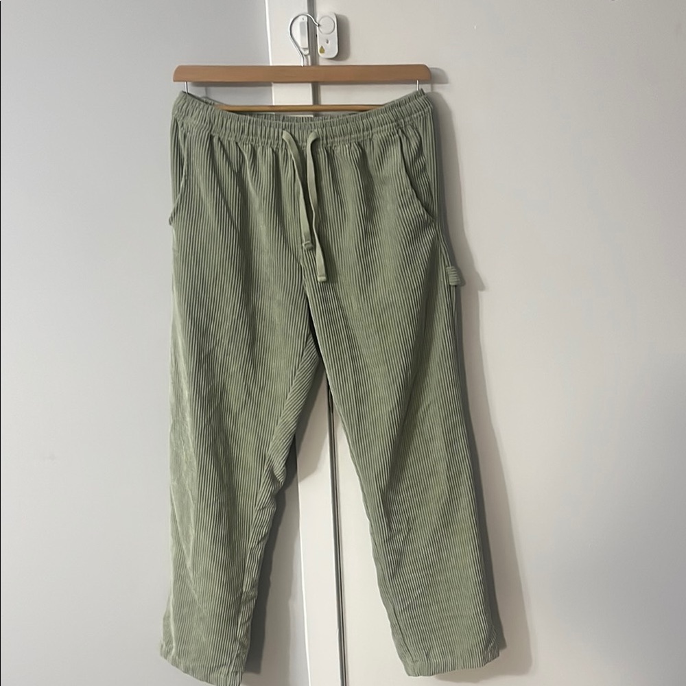 Forever 21 Green Corduroy Pants Relaxed Fit